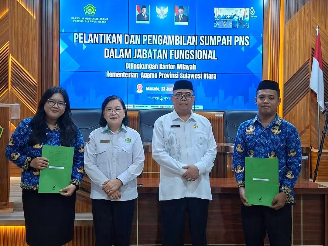 Dua PNS Kemenag Boltara Dilantik dalam Jabatan Fungsional