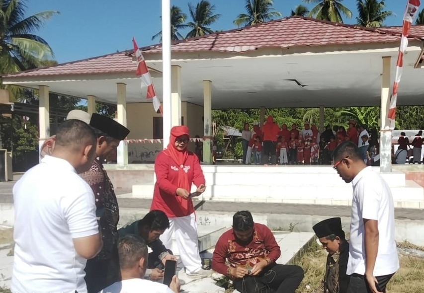 Pastikan Kiblat Tepat, KUA Bolangitang Timur Ukur Arah Kiblat Lapangan Jelang Salat Istisqa
